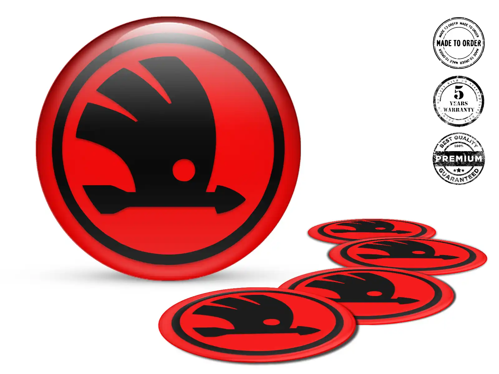 Skoda Silikonaufkleber Logo Hochwertige Radembleme